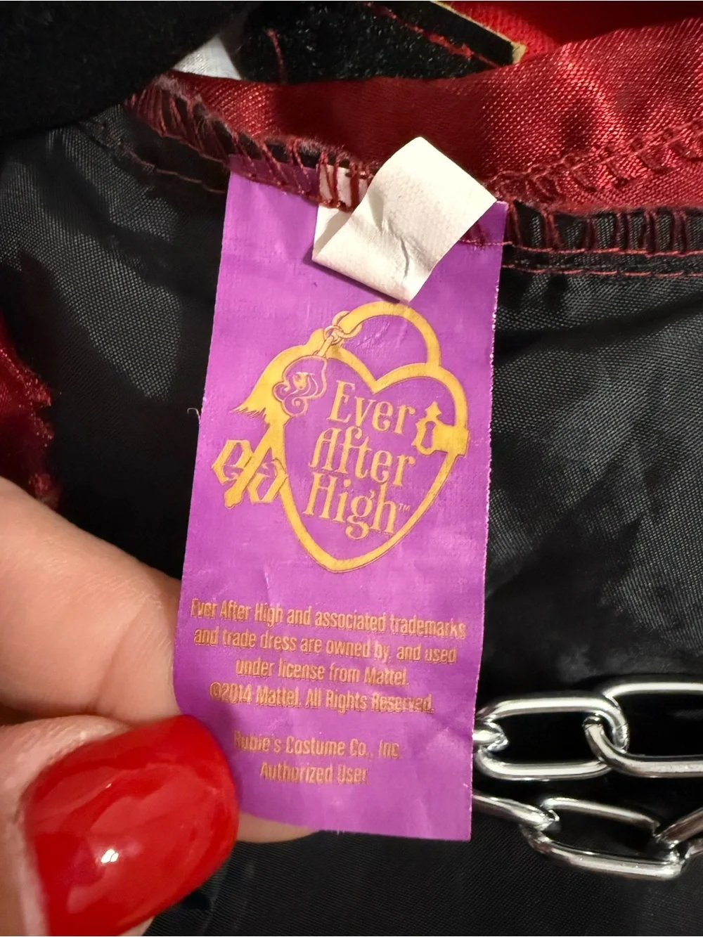 Ever After High Cerise Hood Red Hooded Cape Girls M 8-10 Rubie's